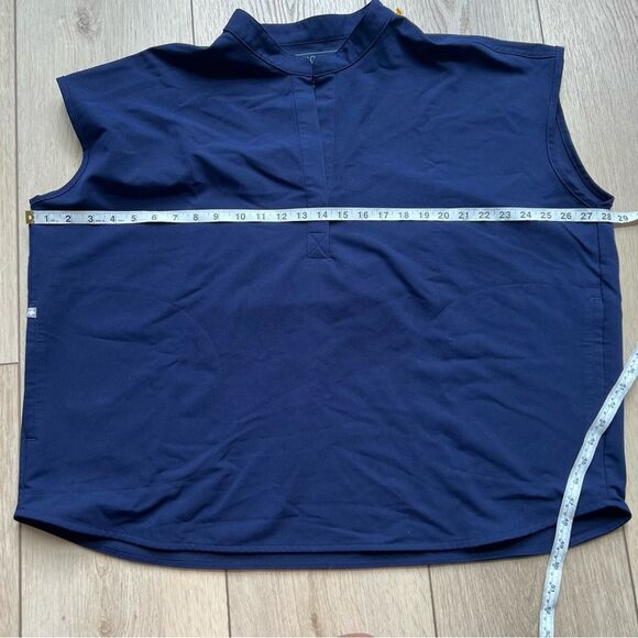 Figs Rafaela Oversized Mandarin Collar Short Sleeve Scrub Top Size XXL - Picture 11 of 16